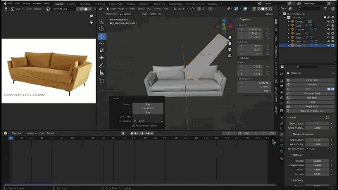 Modeling a sofa & soft props