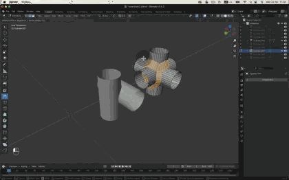 Booleans & intersecting cylinders