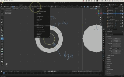 Poles, n-gons & edge flow