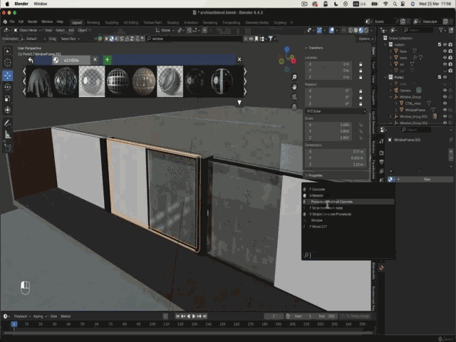 Realistic exterior materials