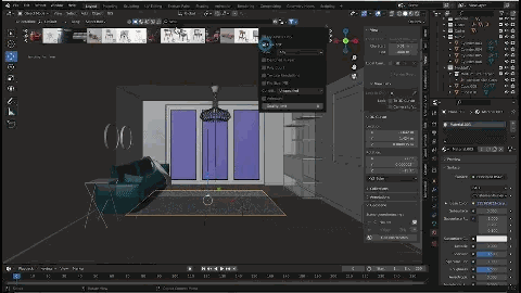 Interior lighting setup